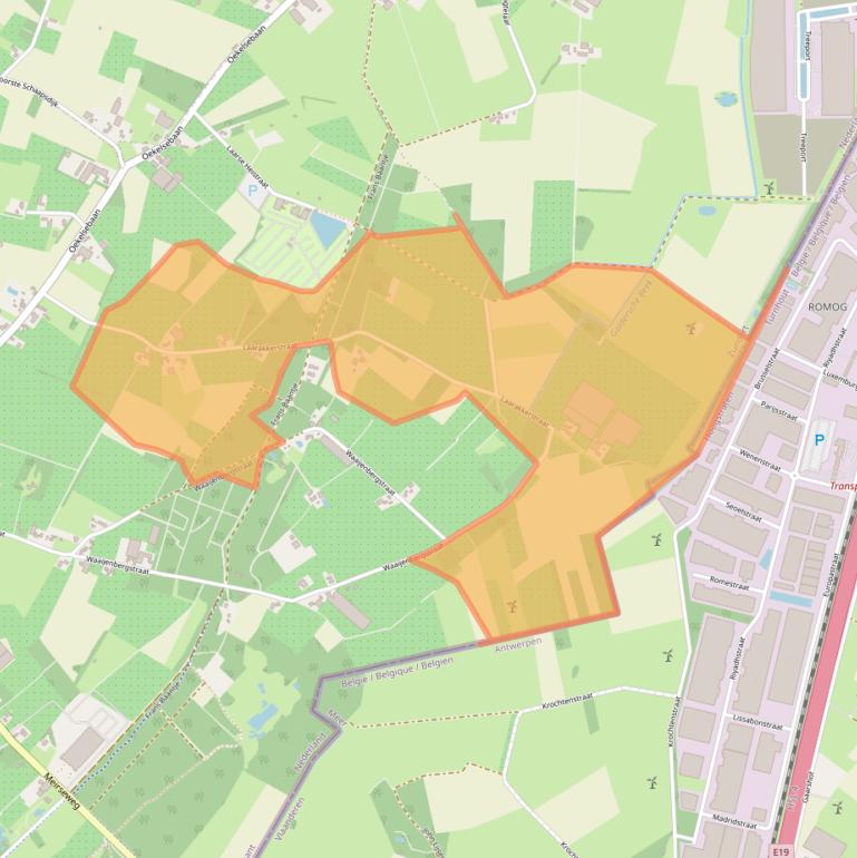 Kaart van postcodegebied 4881NK.