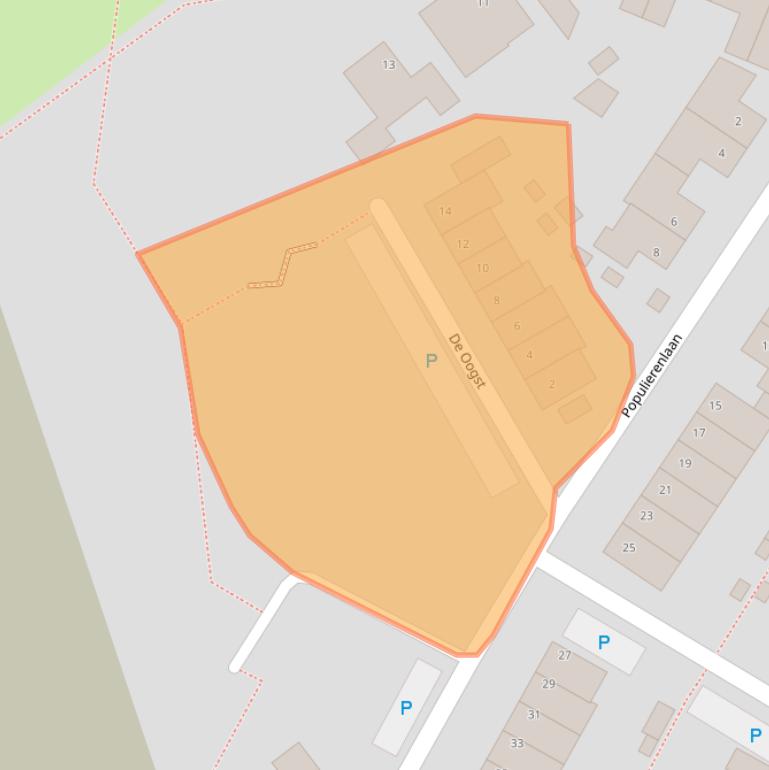 Kaart van postcodegebied 4881TB.