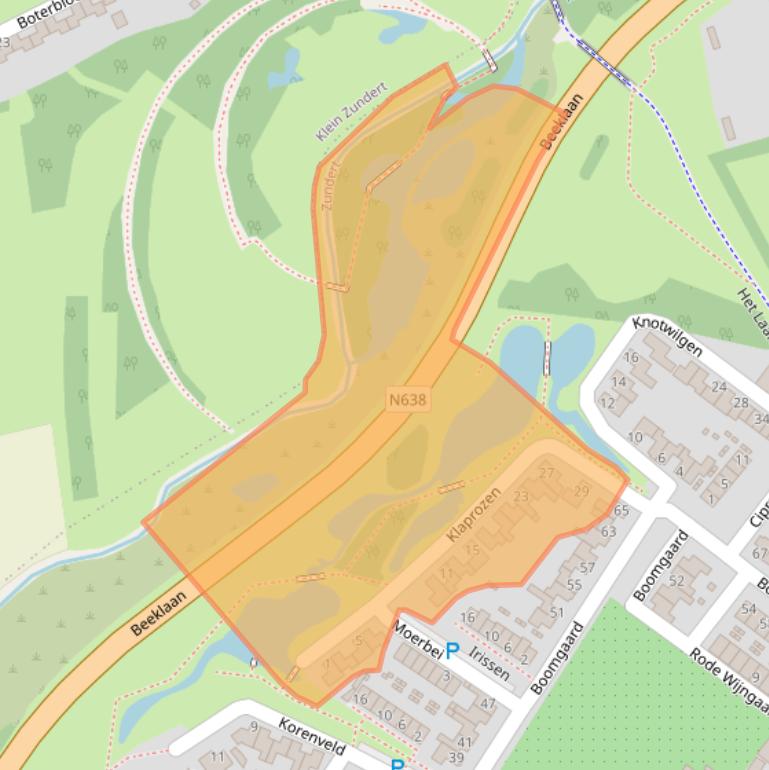 Kaart van postcodegebied 4881TG.