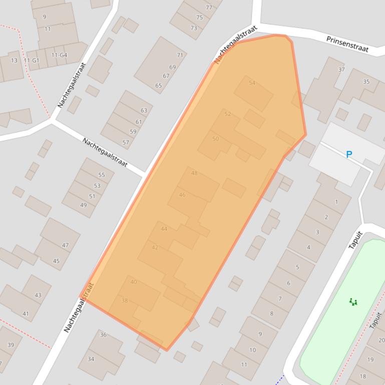 Kaart van postcodegebied 4881VG.