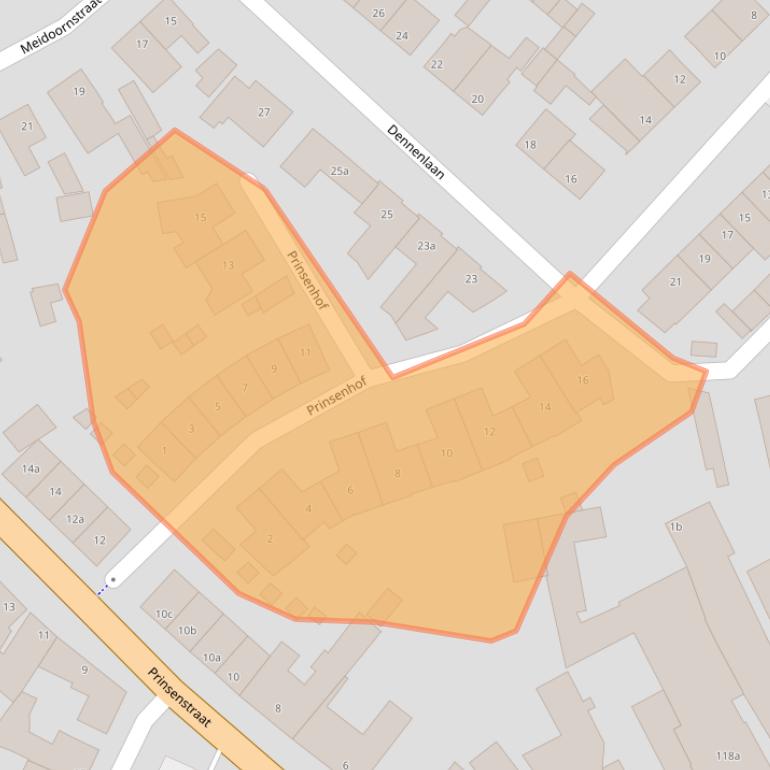 Kaart van postcodegebied 4881VS.