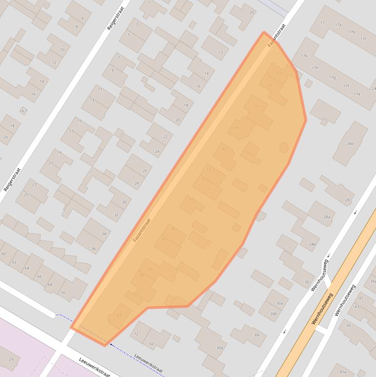 Kaart van postcodegebied 4881WH.