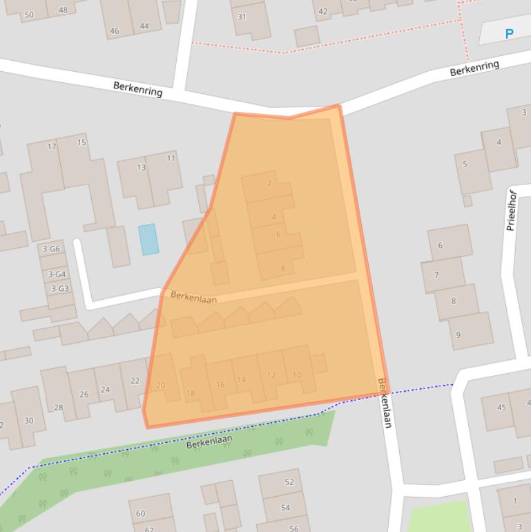 Kaart van postcodegebied 4881XB.