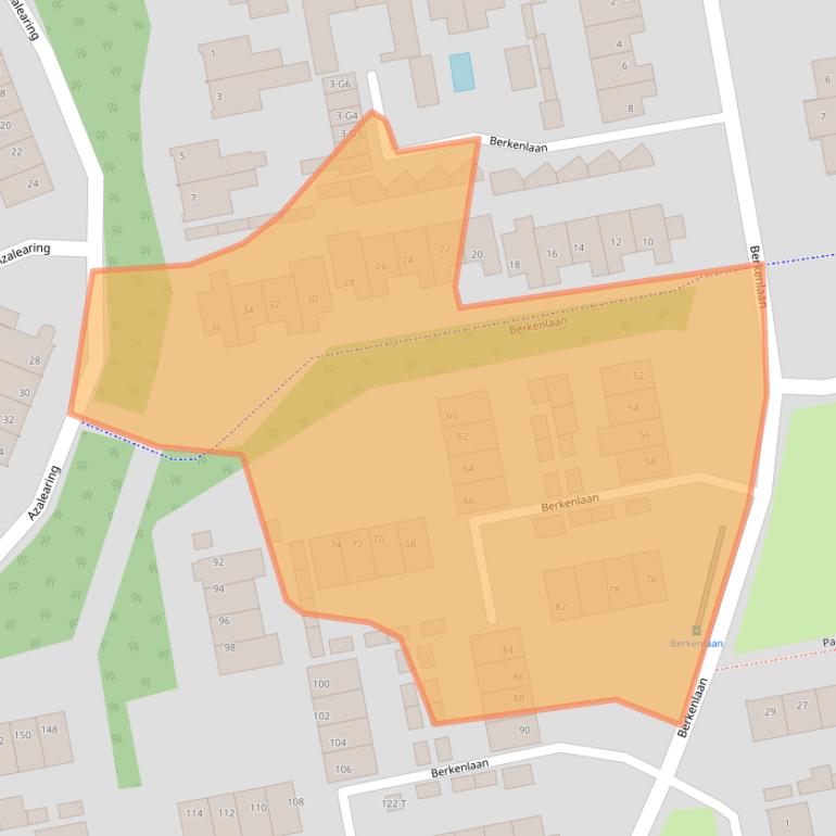 Kaart van postcodegebied 4881XC.