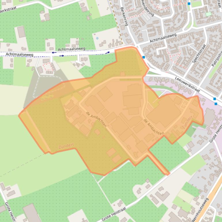 Kaart van postcodegebied 4881XZ.