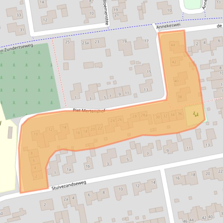 Kaart van postcodegebied 4882BB.