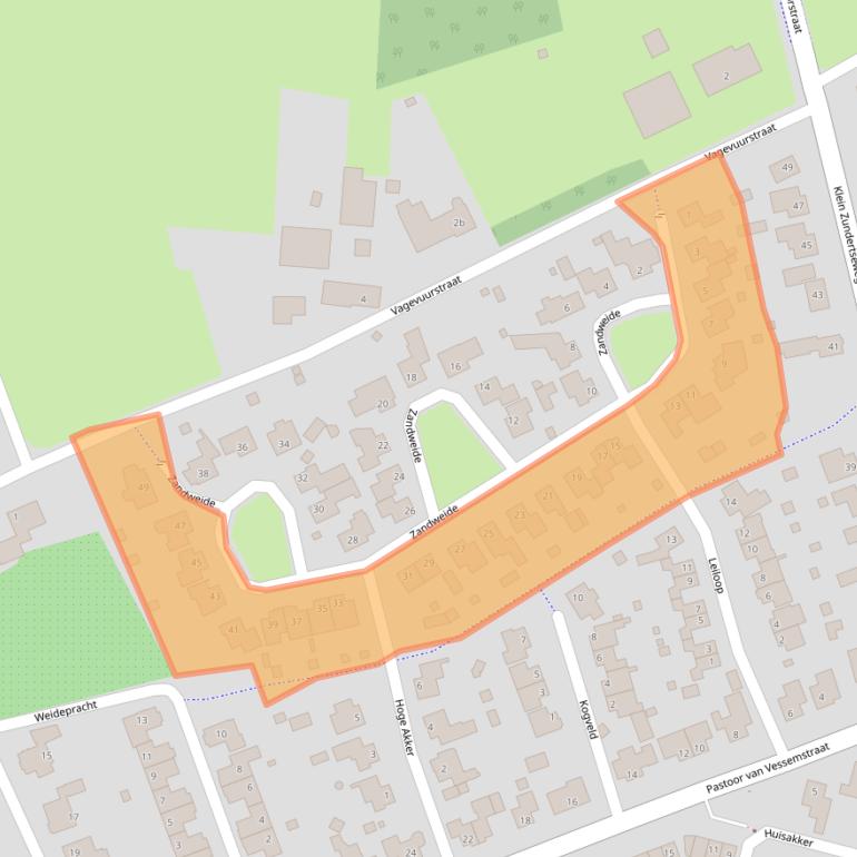 Kaart van postcodegebied 4882BD.