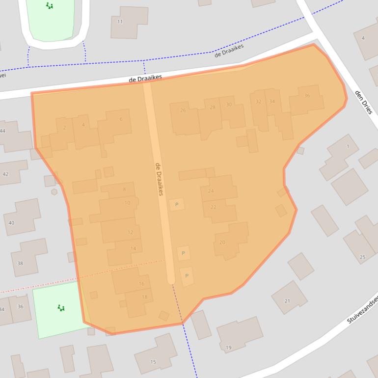 Kaart van postcodegebied 4882BG.