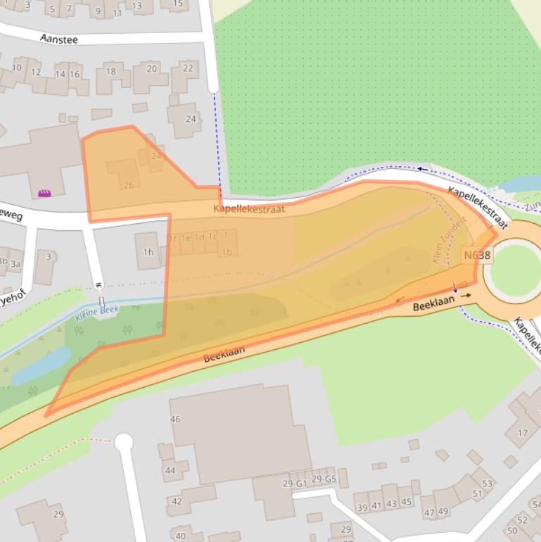 Kaart van postcodegebied 4882BK.