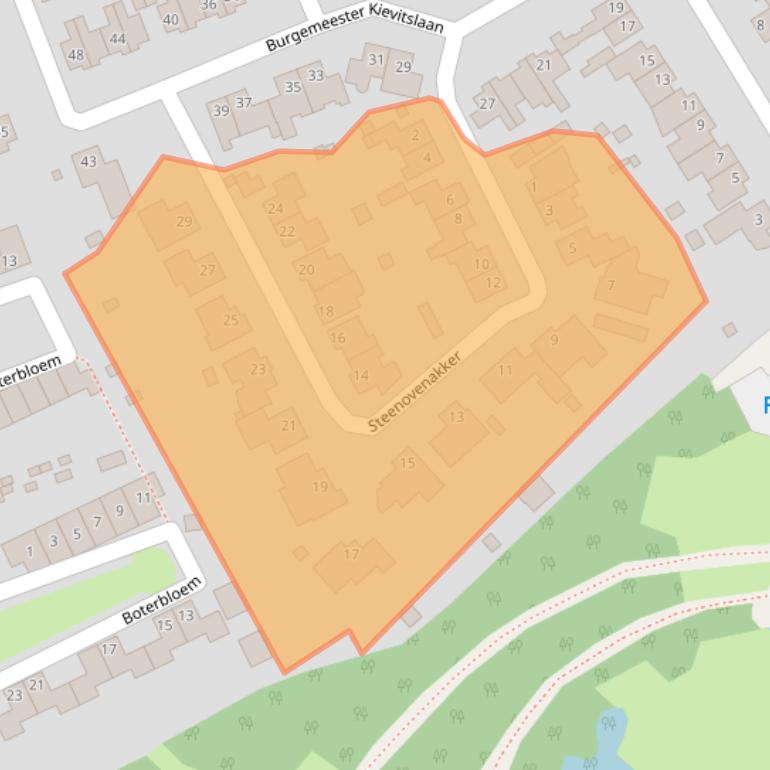 Kaart van postcodegebied 4882BP.