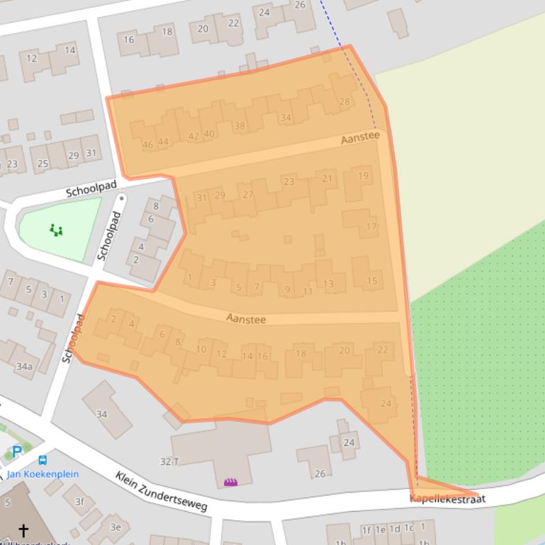 Kaart van postcodegebied 4882BV.