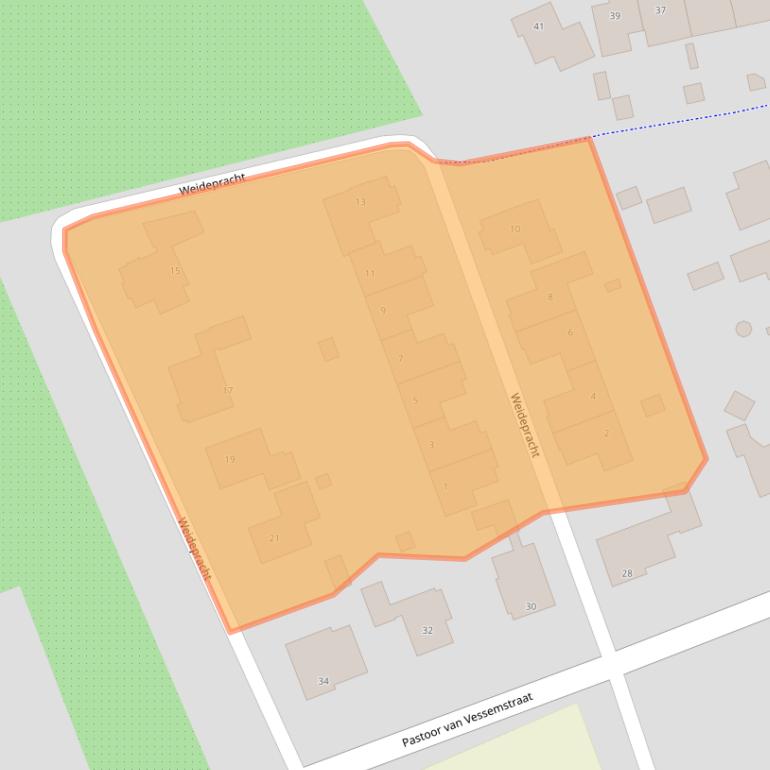 Kaart van postcodegebied 4882CA.