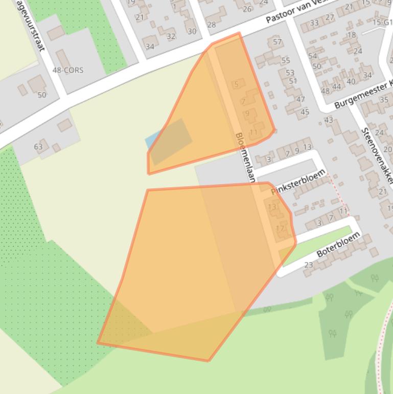 Kaart van postcodegebied 4882GA.