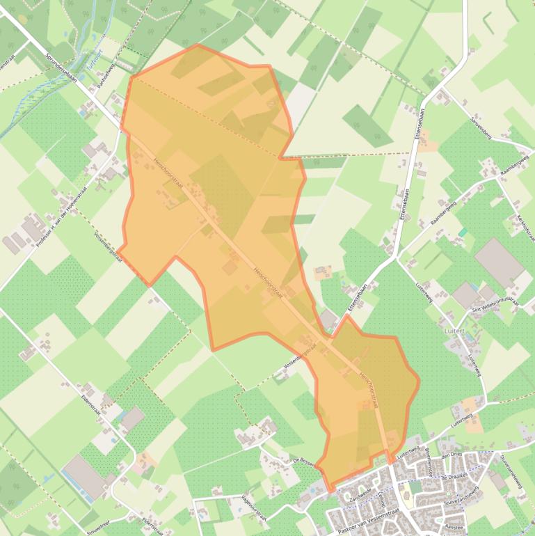 Kaart van postcodegebied 4882JA.