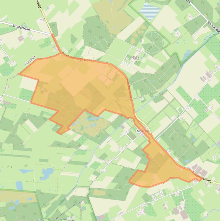 Kaart van postcodegebied 4882KB.