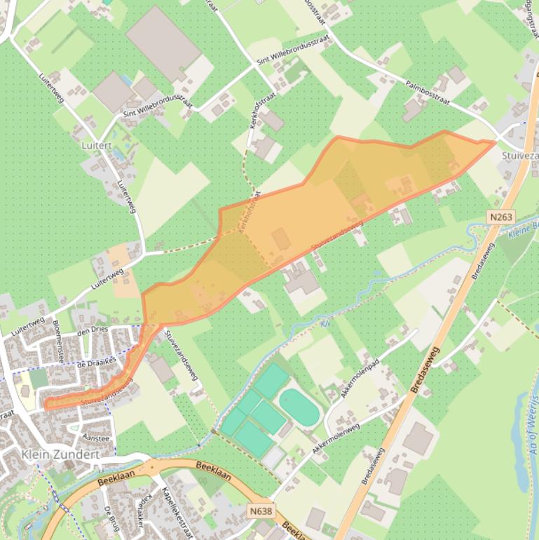 Kaart van postcodegebied 4882NG.