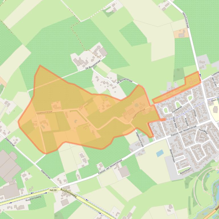 Kaart van postcodegebied 4882NK.