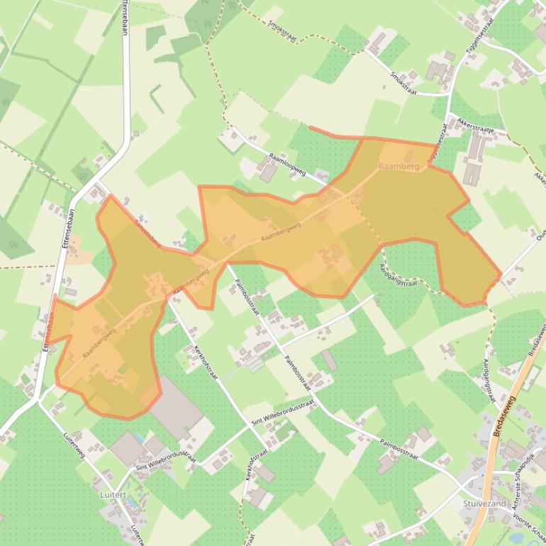 Kaart van postcodegebied 4882NP.