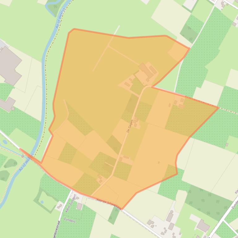 Kaart van postcodegebied 4882NV.