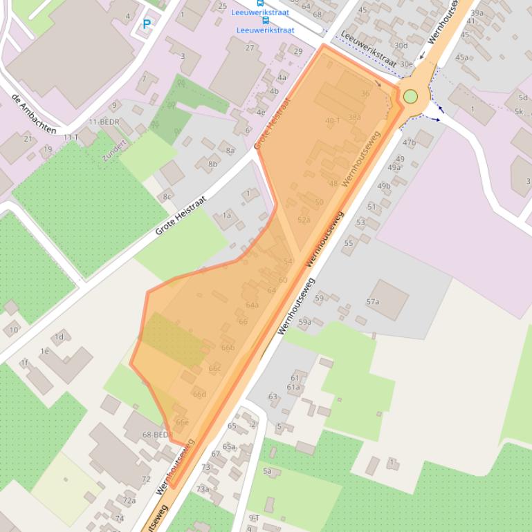 Kaart van postcodegebied 4884AW.