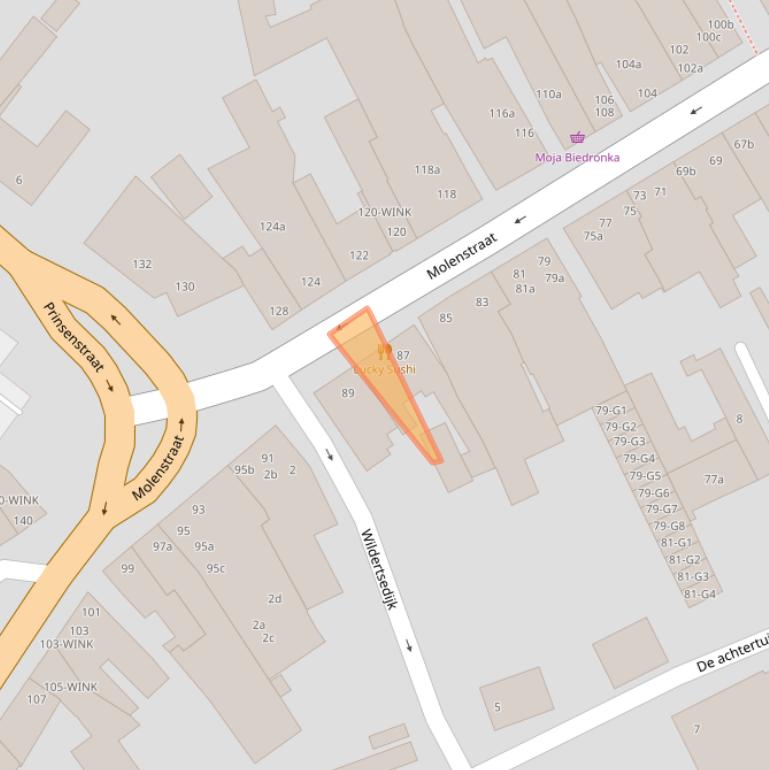 Kaart van postcodegebied 4884CR.