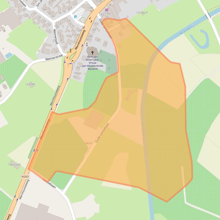 Kaart van postcodegebied 4884NB.