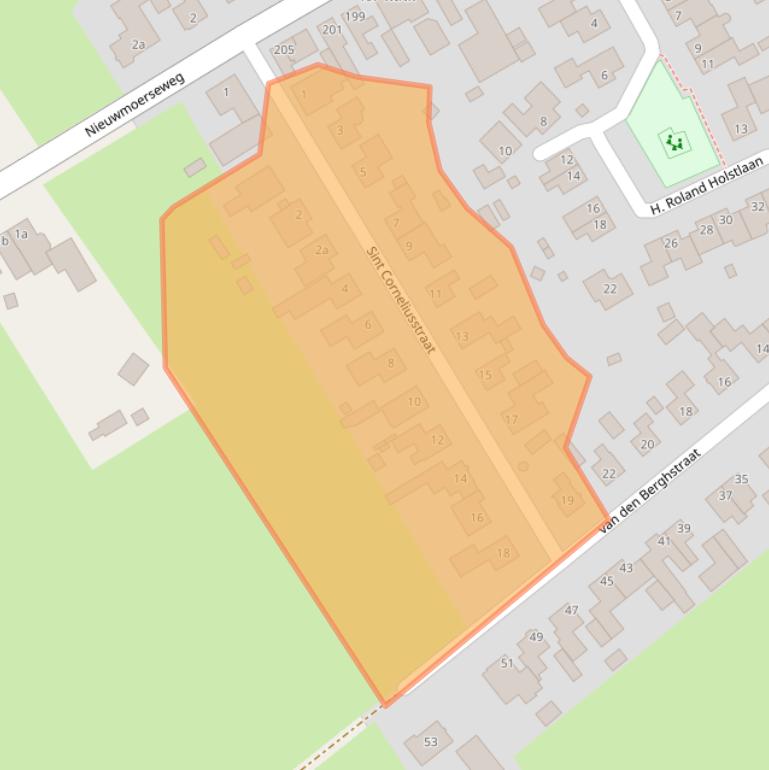 Kaart van postcodegebied 4885AJ.