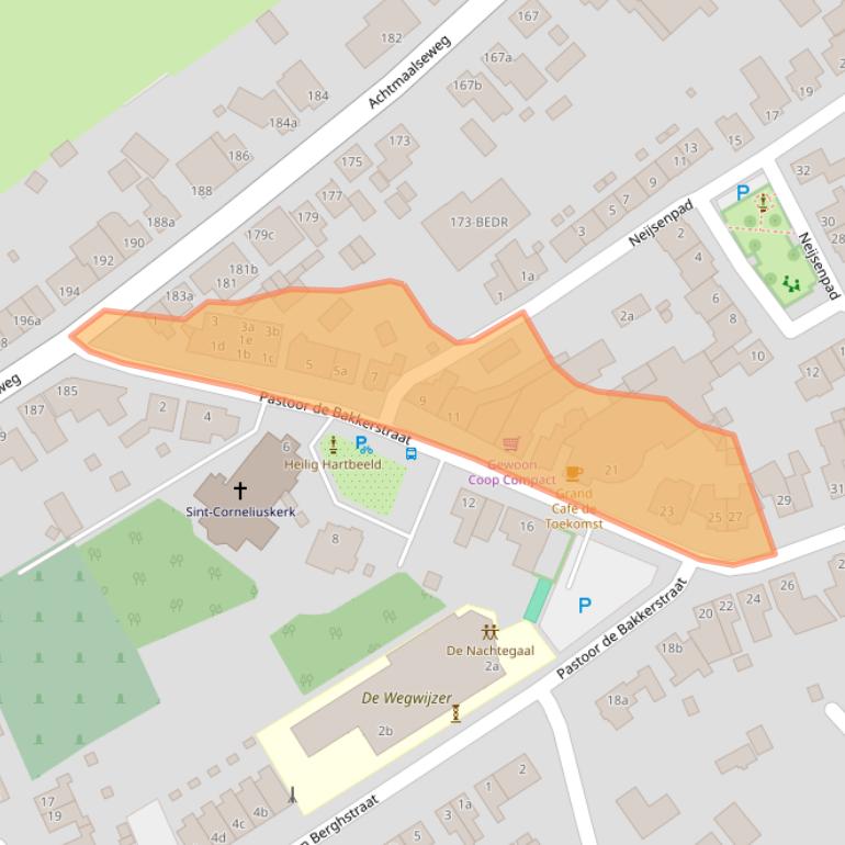 Kaart van postcodegebied 4885AK.