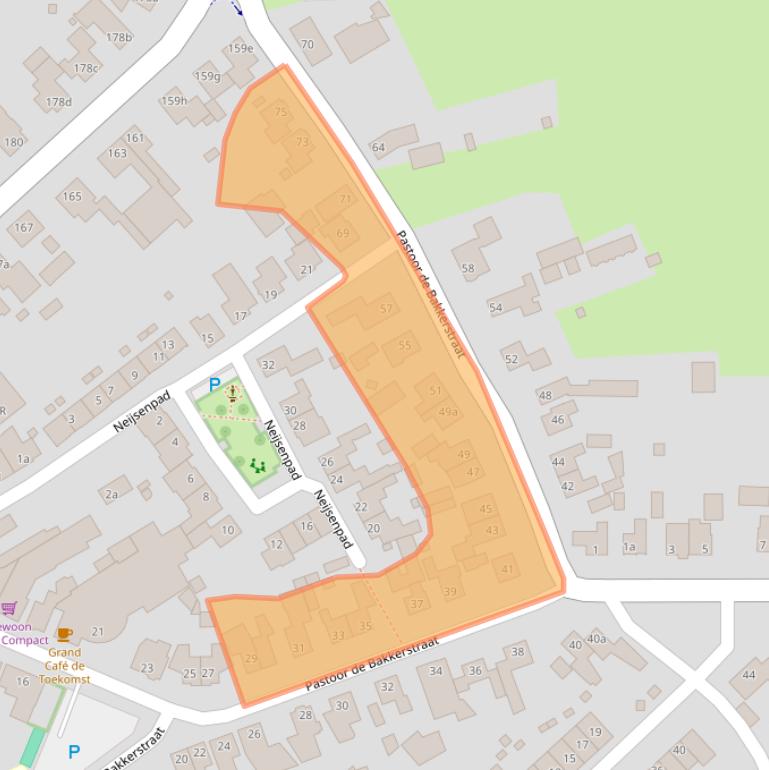 Kaart van postcodegebied 4885AL.