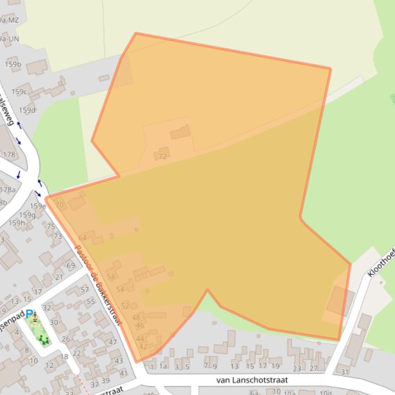 Kaart van postcodegebied 4885AN.