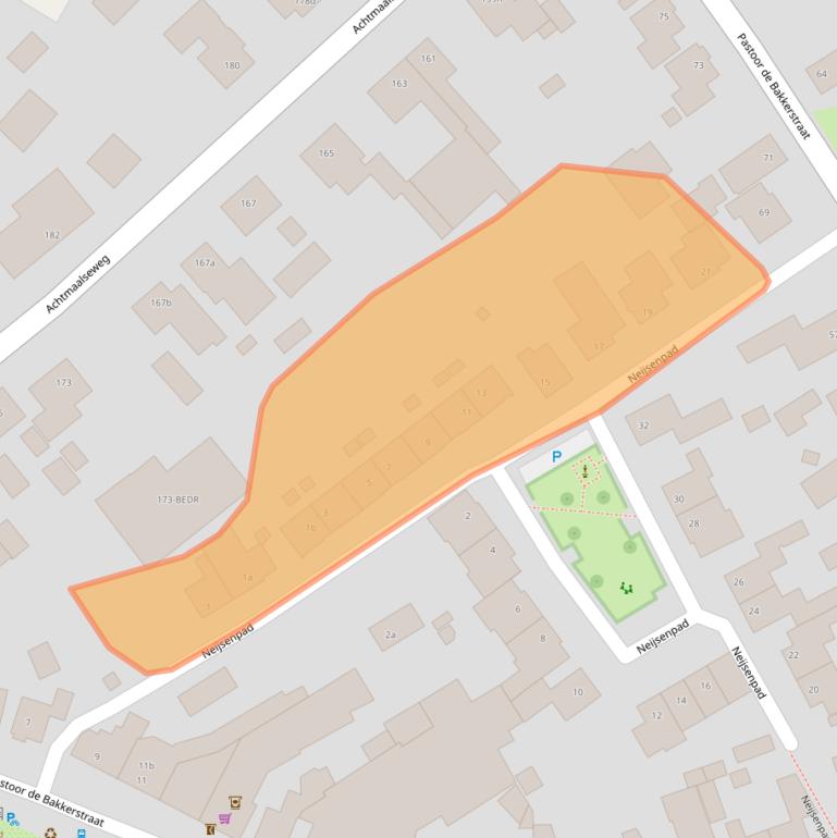 Kaart van postcodegebied 4885AP.