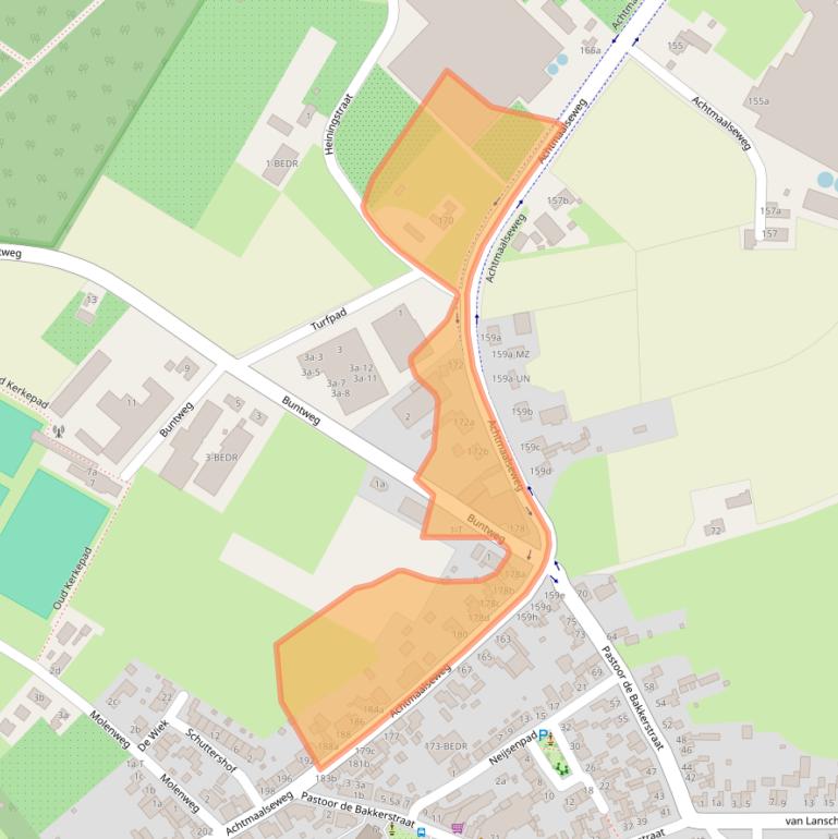 Kaart van postcodegebied 4885AT.