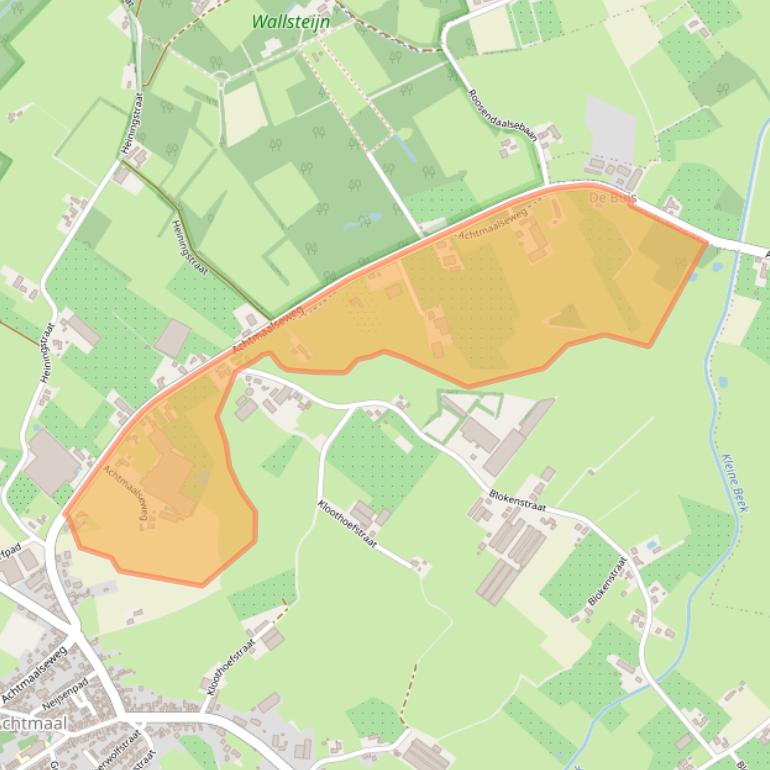 Kaart van postcodegebied 4885AW.