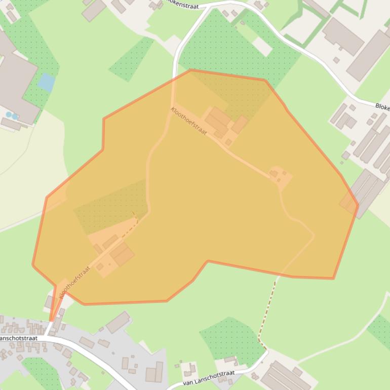 Kaart van postcodegebied 4885JG.