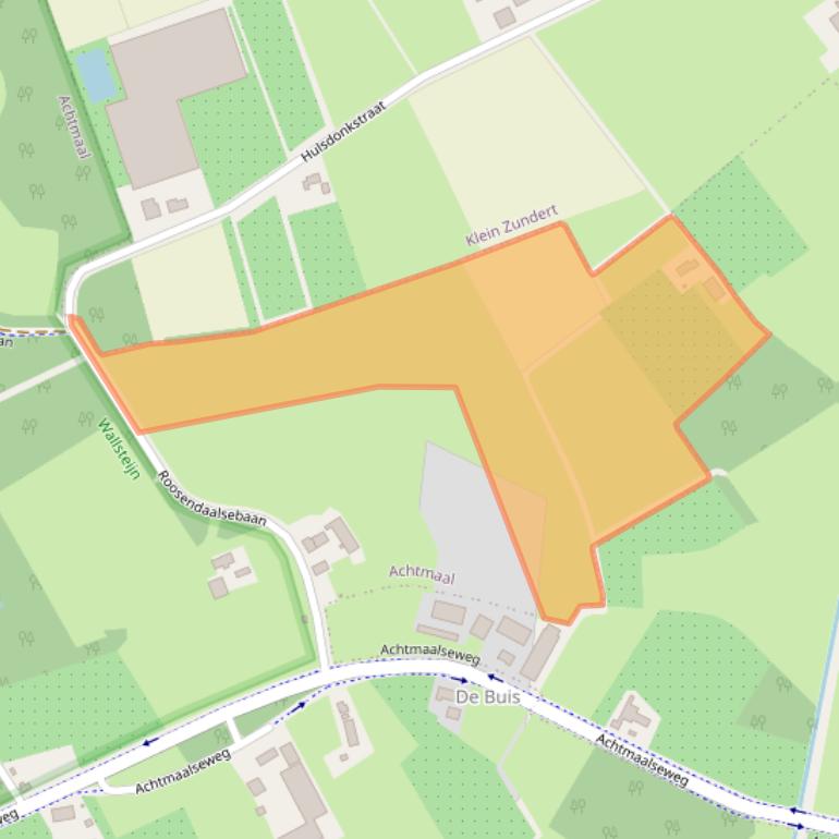 Kaart van postcodegebied 4885JL.