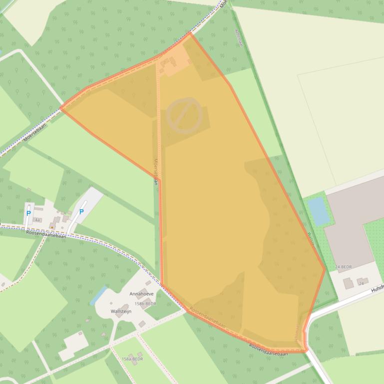 Kaart van postcodegebied 4885KA.