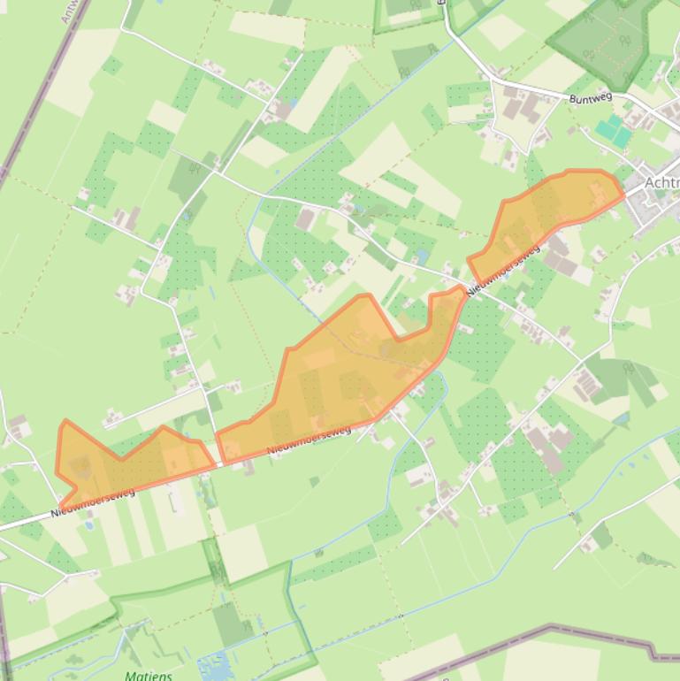 Kaart van postcodegebied 4885KK.