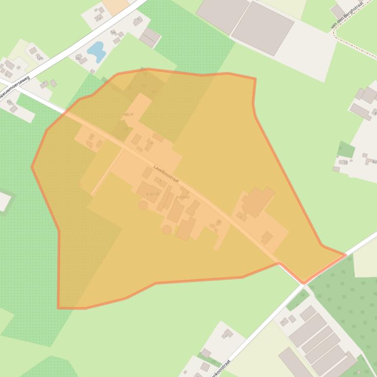 Kaart van postcodegebied 4885KN.