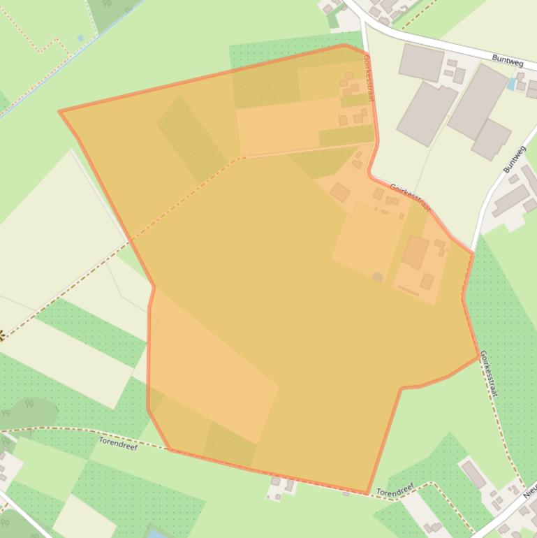 Kaart van postcodegebied 4885KS.