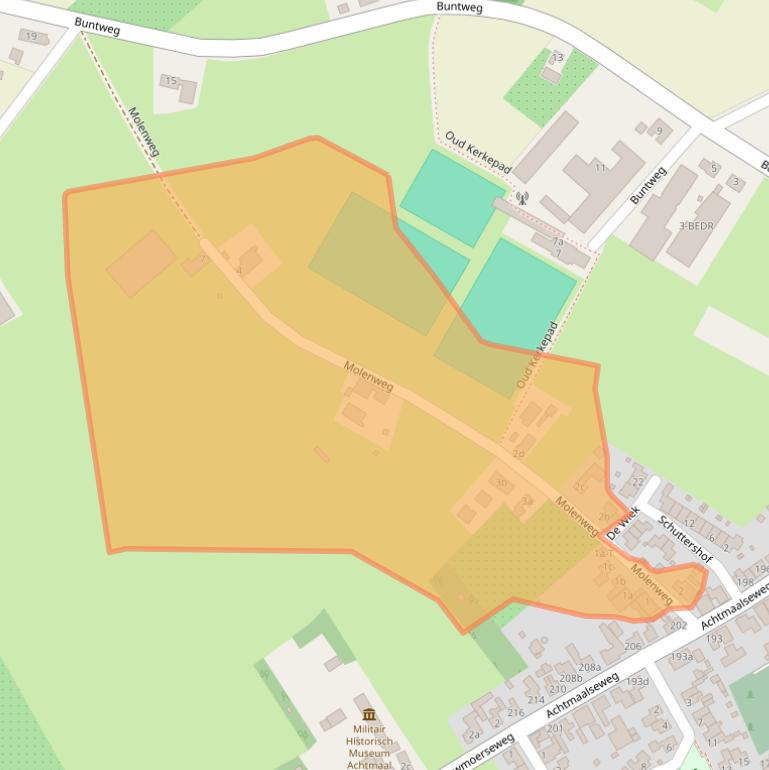 Kaart van postcodegebied 4885KV.