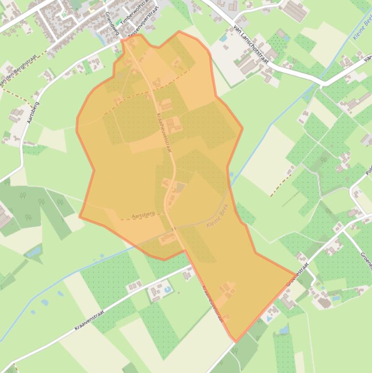 Kaart van postcodegebied 4885KZ.