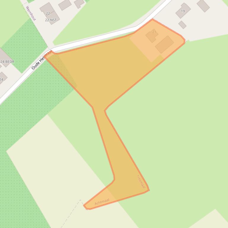 Kaart van postcodegebied 4885LE.