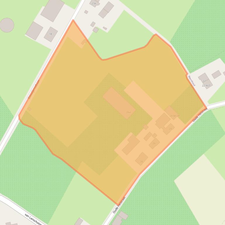 Kaart van postcodegebied 4885LG.