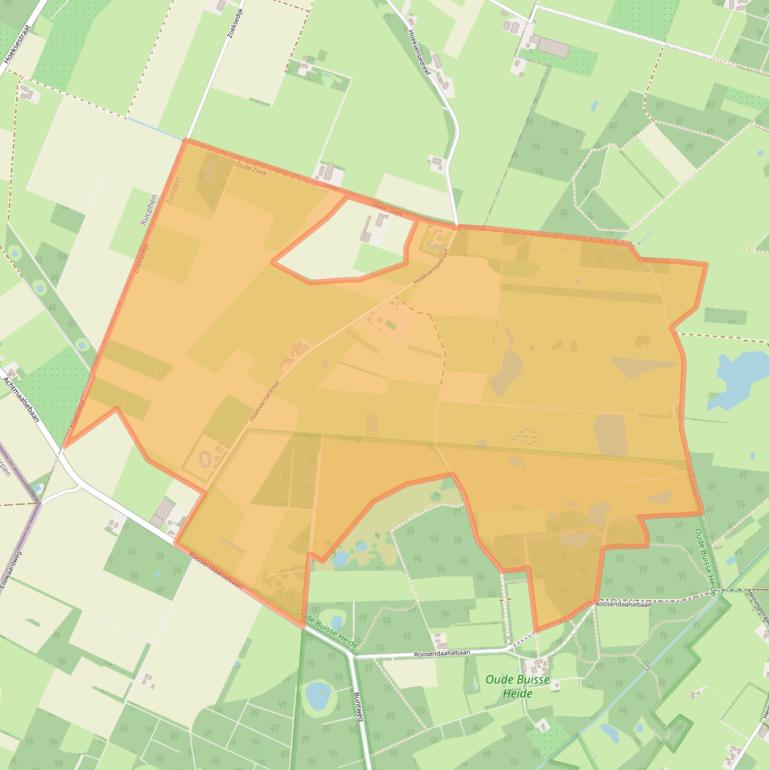 Kaart van postcodegebied 4885LW.