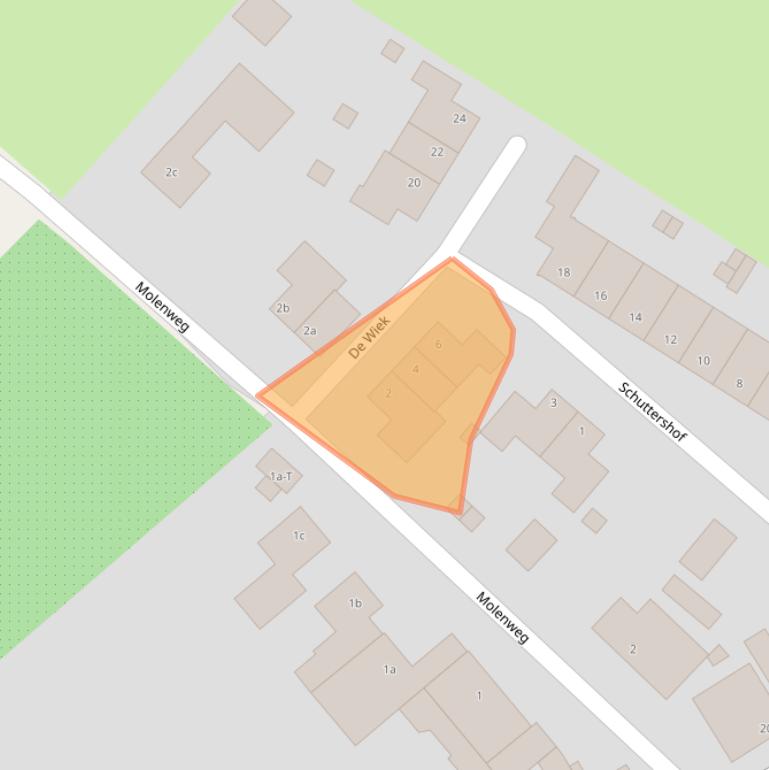 Kaart van postcodegebied 4885MX.