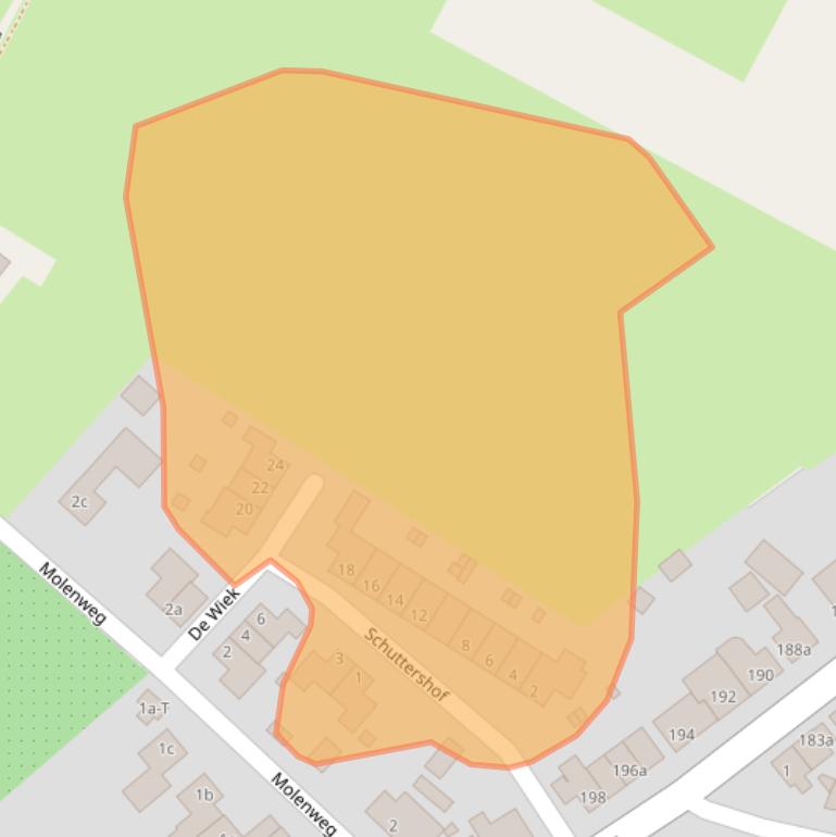 Kaart van postcodegebied 4885MZ.