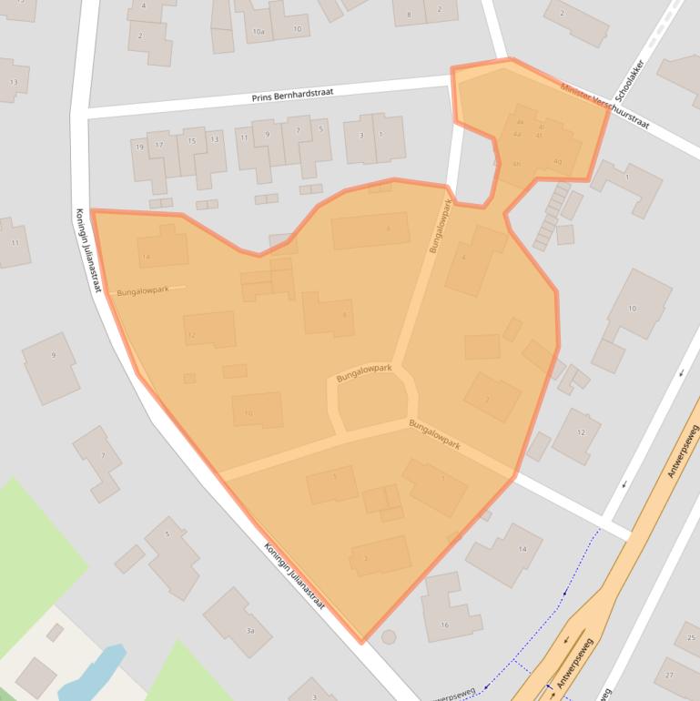 Kaart van postcodegebied 4891AA.