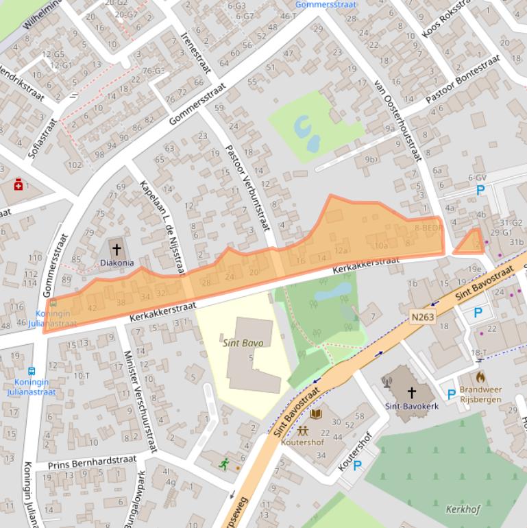 Kaart van postcodegebied 4891AG.