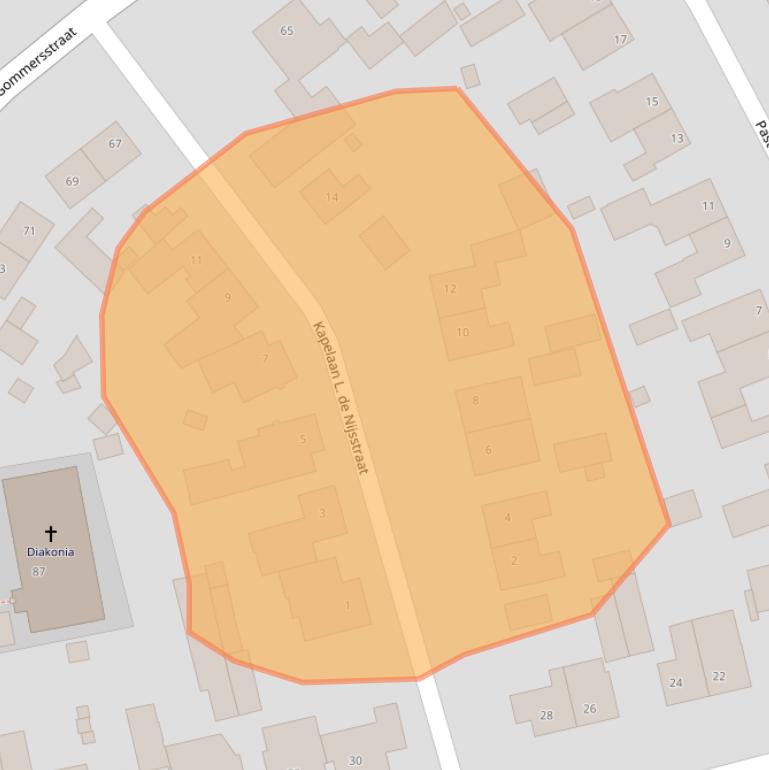 Kaart van postcodegebied 4891AM.