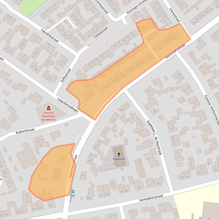 Kaart van postcodegebied 4891AS.